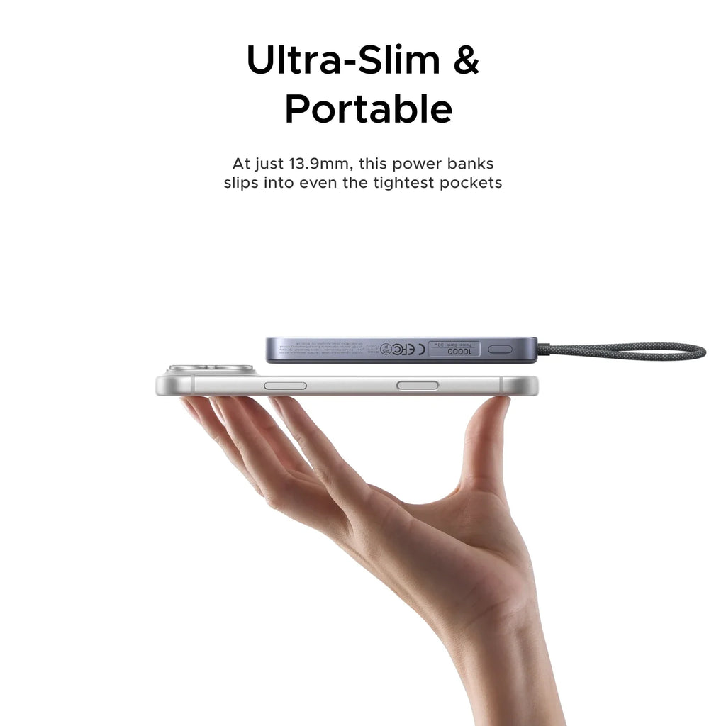 UGREEN MagFlow Air Magnetic Slim Power Bank (10000mAh, Qi2 15W)