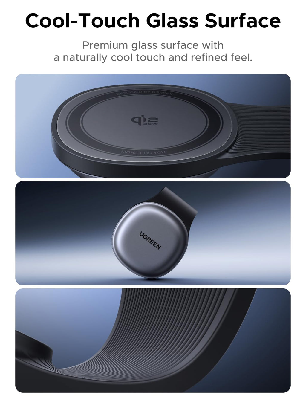 UGREEN MagFlow Magnetic Wireless Charger (2-in-1 Foldable, Qi2 25W, 30W USB-C Input)
