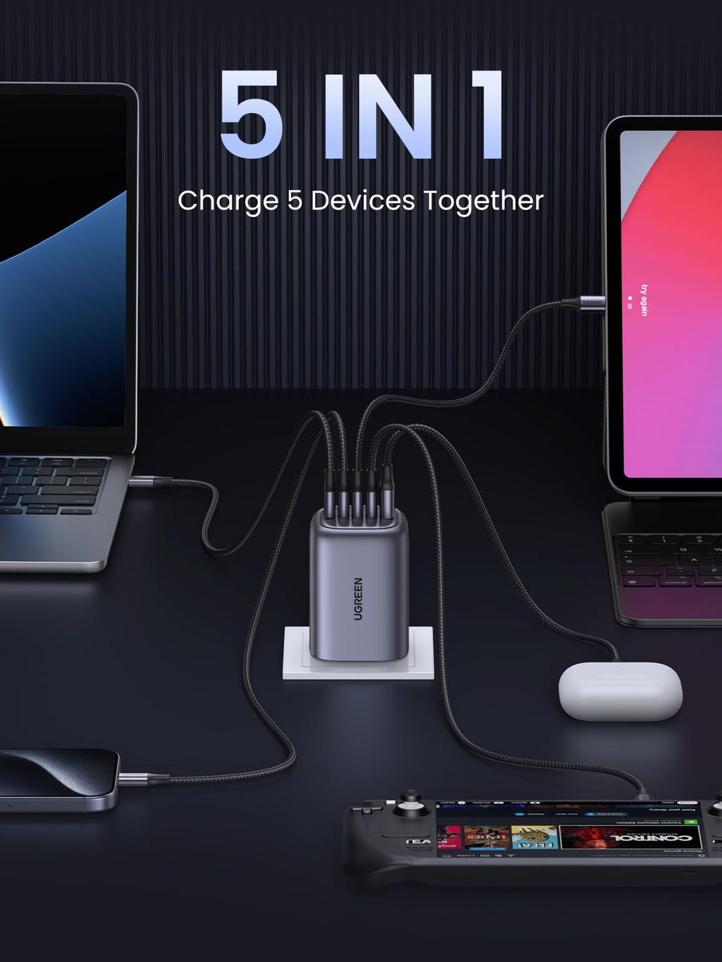 UGREEN Nexode 100W 5-Port USB-C Charger