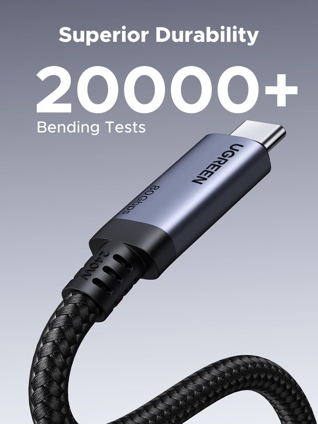 UGREEN 80Gbps USB4 Gen4 USB-C to USB-C Cable (3.2ft)
