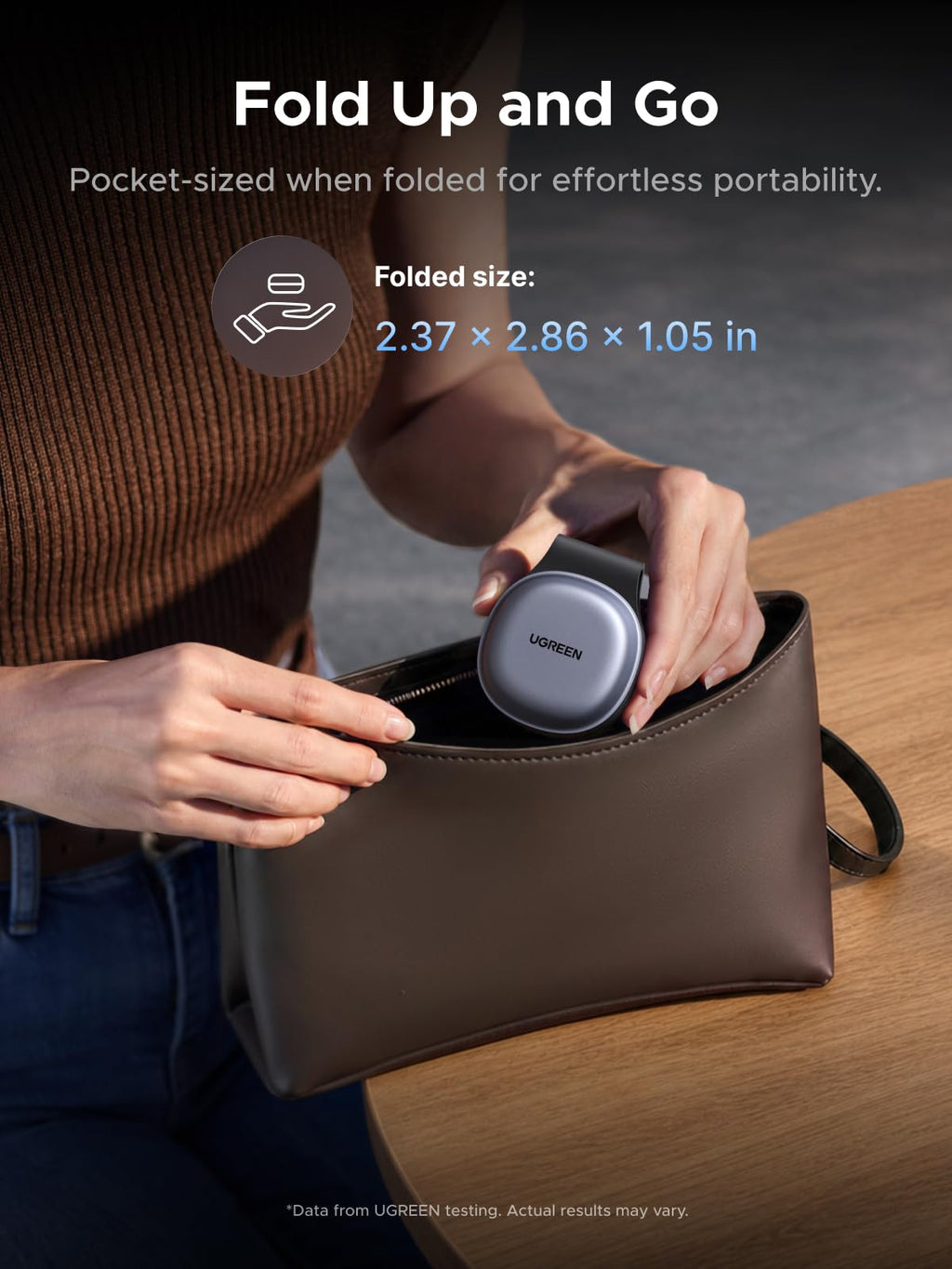 UGREEN MagFlow Magnetic Wireless Charger (2-in-1 Foldable, Qi2 25W, 30W USB-C Input)