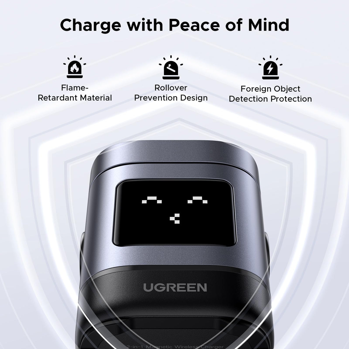 UGREEN Uno 2-IN-1 Magnetic Wireless Charger 15W