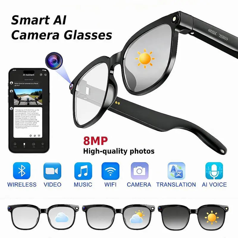 Corvik &Co™ Smart AI Translation Glasses with Touch Control and HD Camera