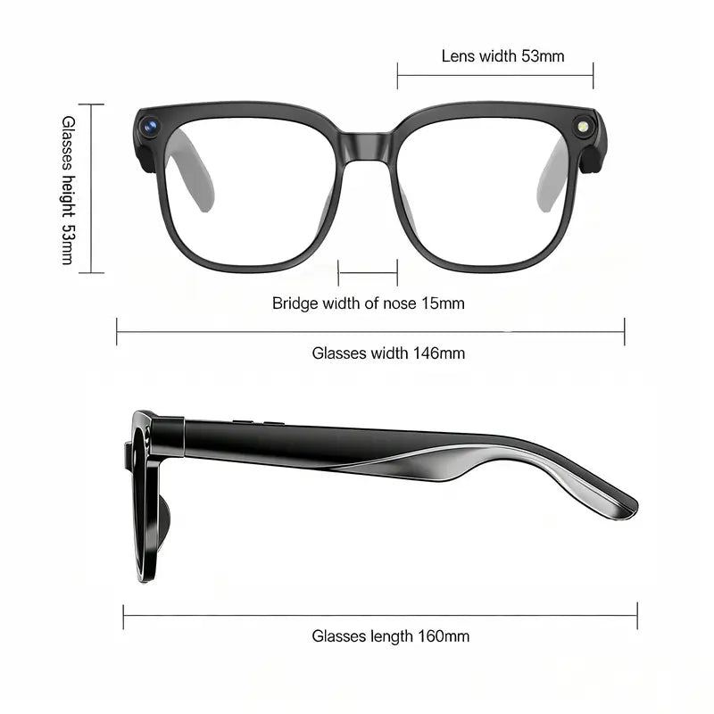 Corvik &Co™ Smart AI Translation Glasses with Touch Control and HD Camera