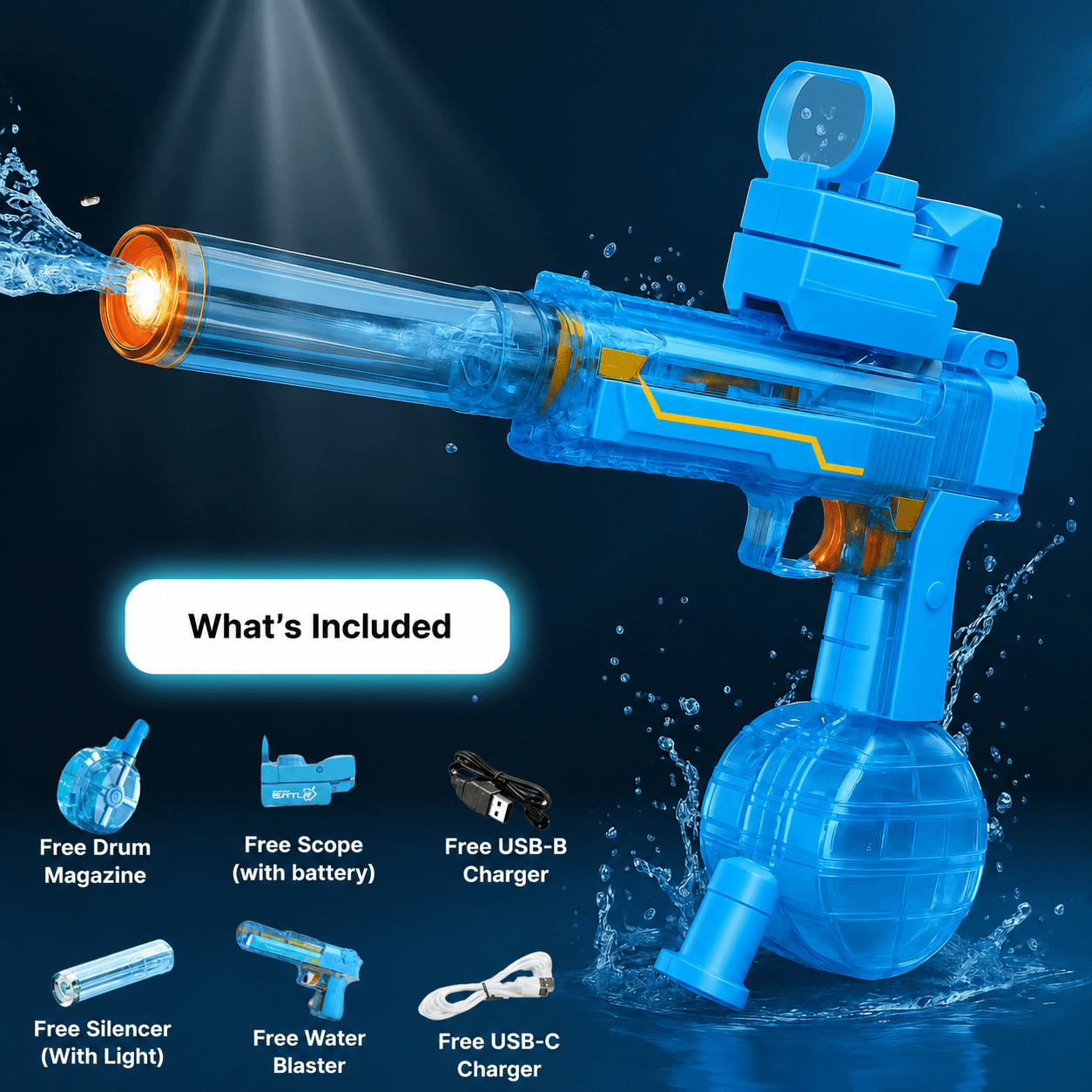 Electric Water Blaster | Long-Range Rechargeable Water Gun for Kids & Adults