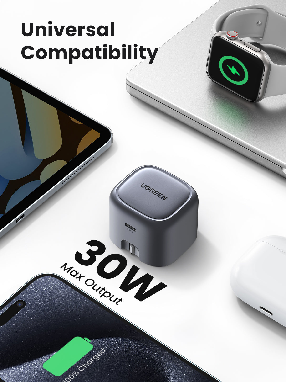 UGREEN Nexode 30W Charger with Foldable Plug