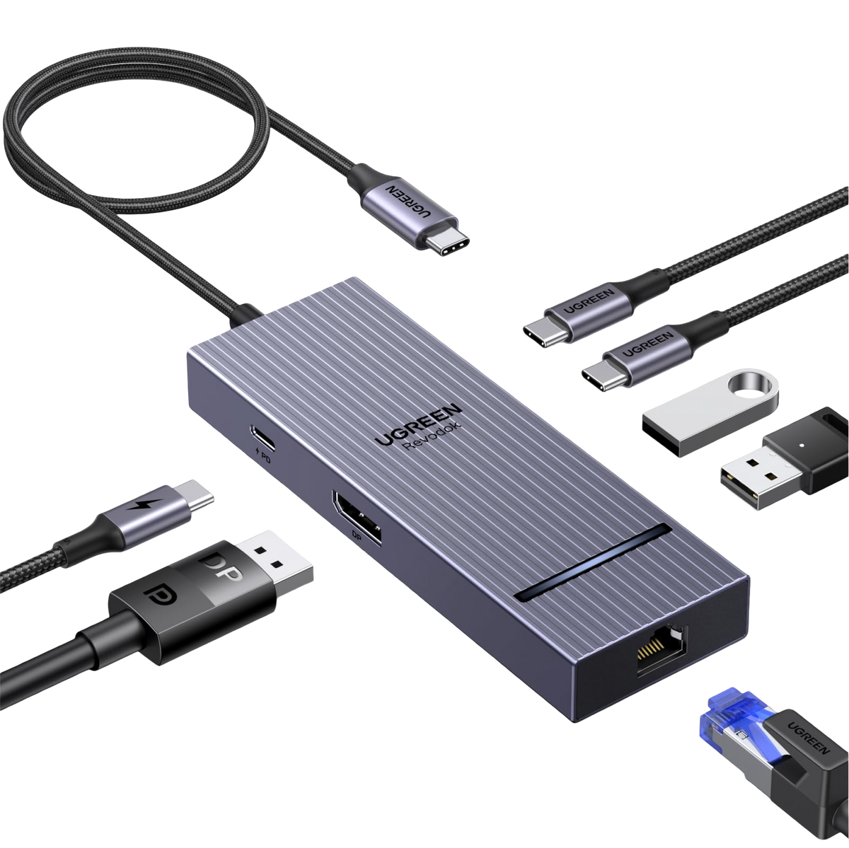UGREEN Revodok Pro USB-C Hub (6-in-1,  4K60Hz, 100W PD)